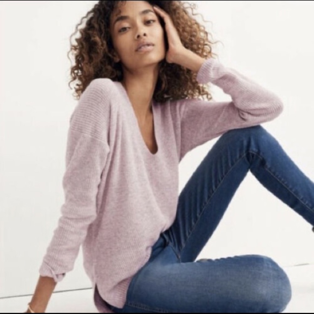 Madewell Warmlight Merino Wool V-neck Sweater